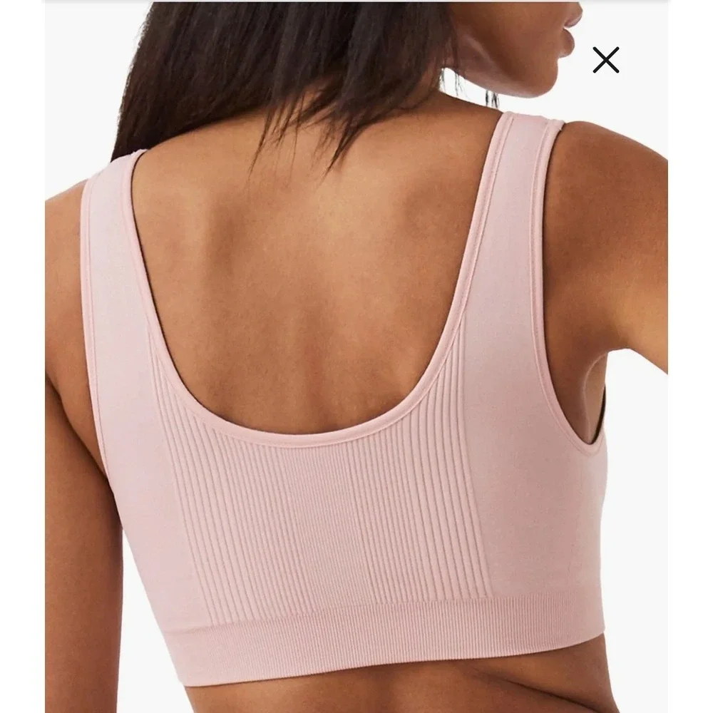 SPANX Breast of Both Worlds Reversible Tank Comfort Bra Nude‎ Grey XS NEW